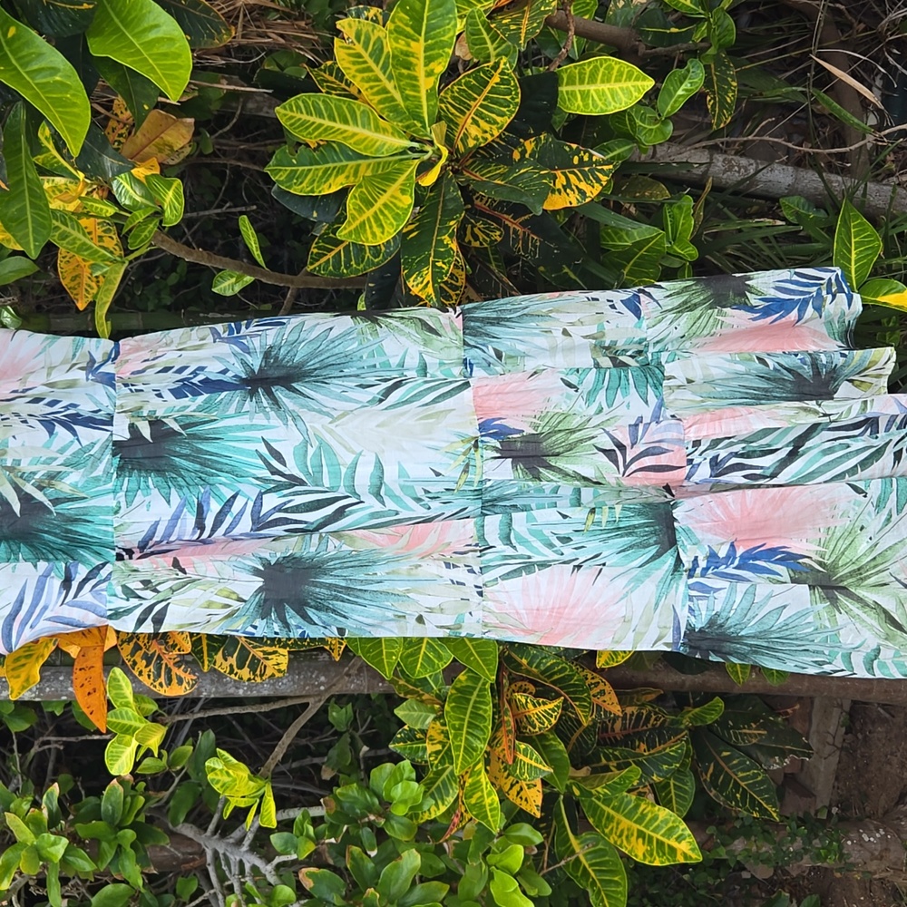 Lavender Brown Tropical Midi Dress - Picture 7 of 8